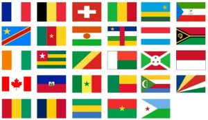 Flags of French speaking countries